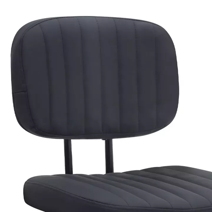 Καρέκλα γραφείου Romano Megapap από τεχνόδερμα χρώμα μαύρο 46x53x79/86εκ.