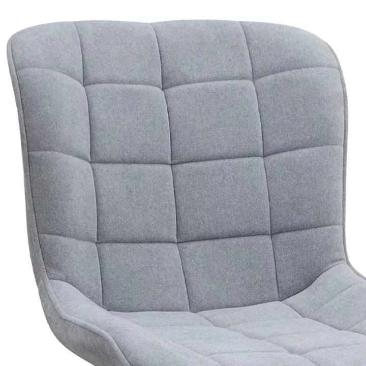 Καρέκλα τραπεζαρίας Chiara Megapap γκρι ύφασμα - μεταλλικό μαύρο πόδι 48x58x81εκ.