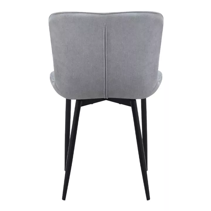 Καρέκλα τραπεζαρίας Chiara Megapap γκρι ύφασμα - μεταλλικό μαύρο πόδι 48x58x81εκ.