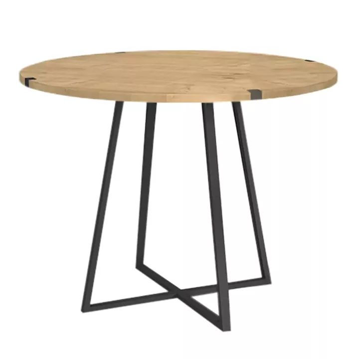 Σετ τραπεζαρία 5τμχ Rubes - Jacob Megapap χρώμα φυσικό οξιάς - κυπαρισσί Ø100x78εκ.