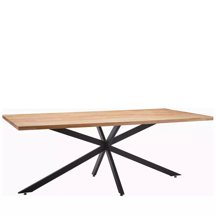 Τραπέζι Τραπεζαρίας ArteLibre DRYOPIS Sonoma/Μαύρο Ξύλο/Μέταλλο 140x80x75cm