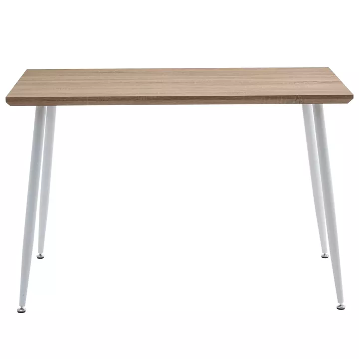 Τραπέζι Τραπεζαρίας ArteLibre MINOS Sonoma/Λευκό Μέταλλο/Μοριοσανίδα 120x70x75cm