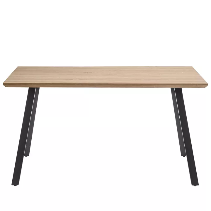 Τραπέζι Τραπεζαρίας ArteLibre ADONIS Sonoma/Μαύρο Μέταλλο/Μοριοσανίδα 140x80x76cm