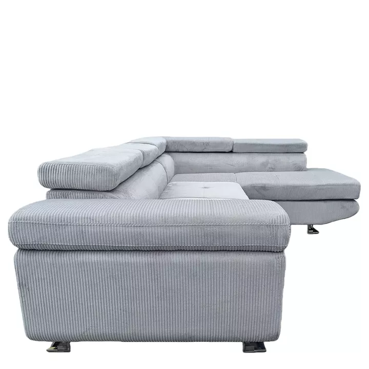 Καναπές Γωνιακός ArteLibre LUZANO Γκρι Ανοιχτό Ύφασμα/MDF 277x203x100cm