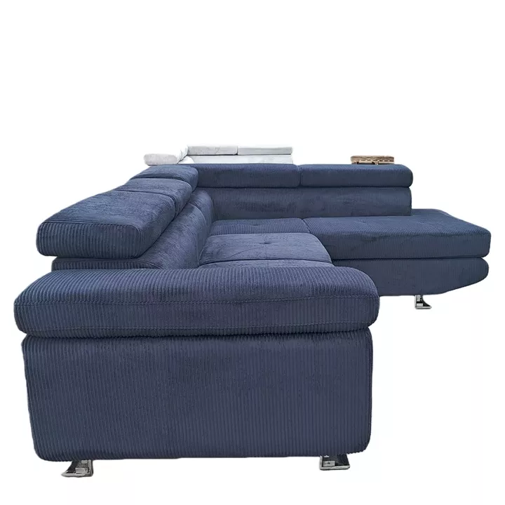 Καναπές Γωνιακός ArteLibre LUZANO Μαύρο Ύφασμα/MDF 277x203x100cm