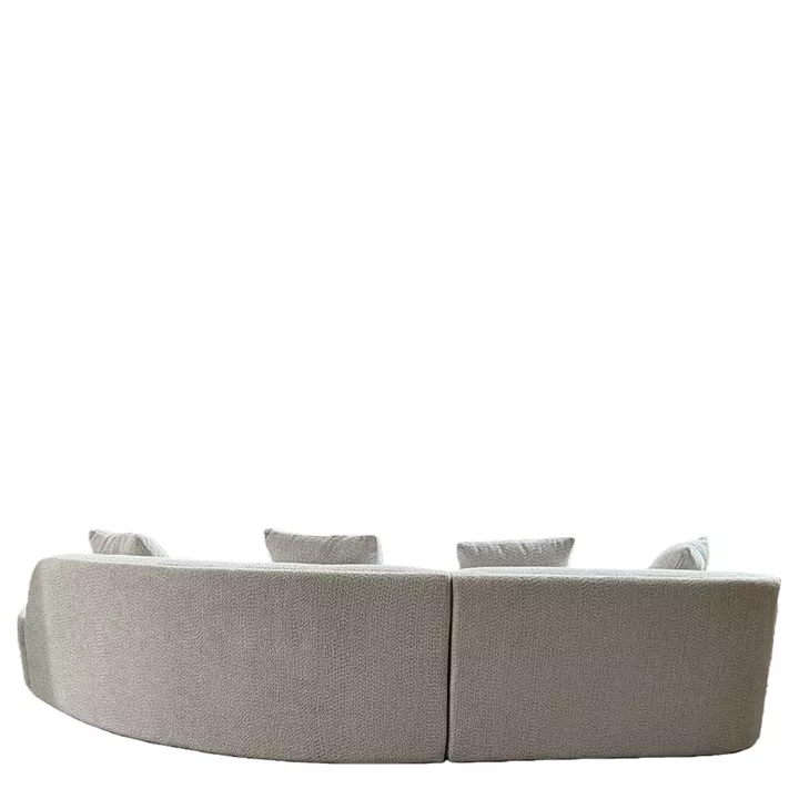 Καναπές MONTARO ArteLibre Γκρι Ανοιχτό Ύφασμα 140x105x65cm/206x124x68cm