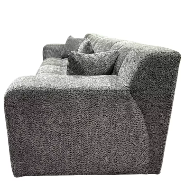 Καναπές Γωνιακός ArteLibre ORVELLA Γκρι Ύφασμα 363x194x80cm