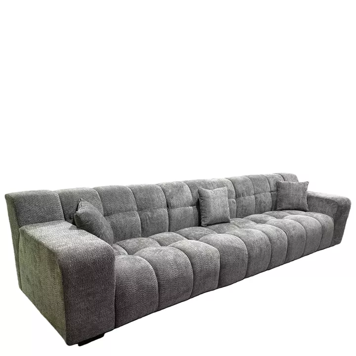 Καναπές Γωνιακός ArteLibre ORVELLA Γκρι Ύφασμα 363x194x80cm