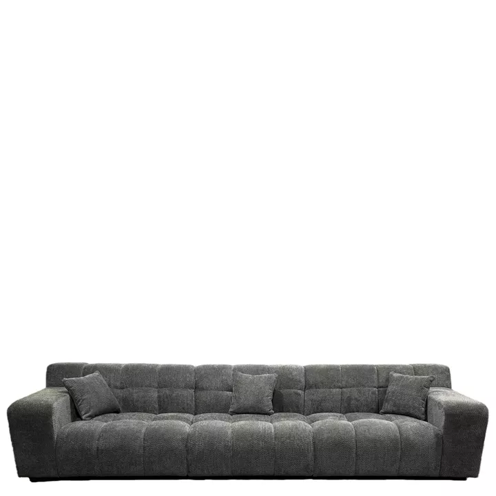Καναπές Γωνιακός ArteLibre ORVELLA Γκρι Ύφασμα 363x194x80cm