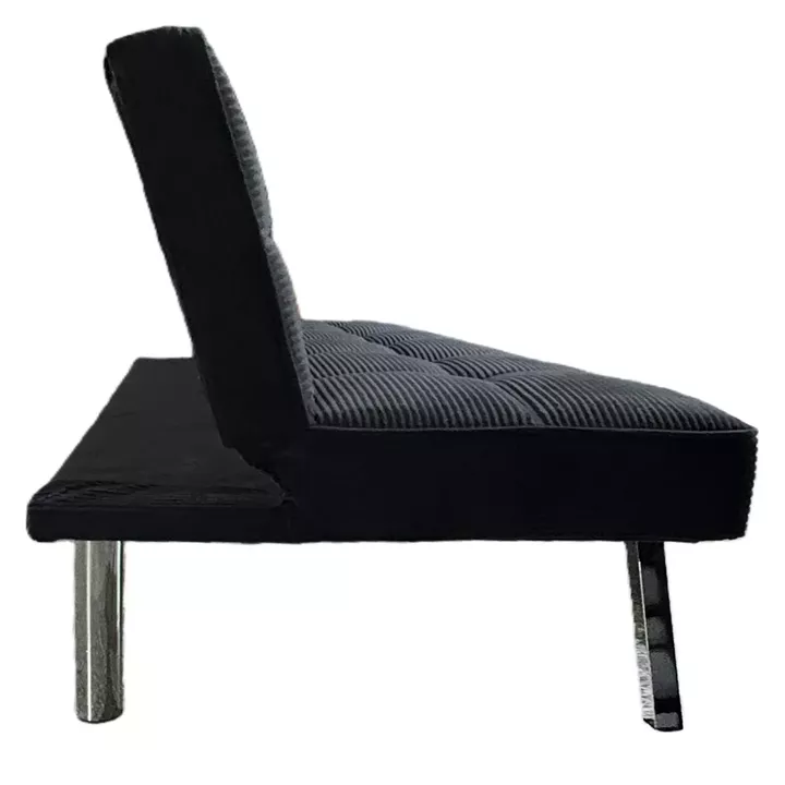 Καναπές Κρεβάτι ArteLibre ELVORE Μαύρο Ύφασμα/Ξύλο 190x83x74cm