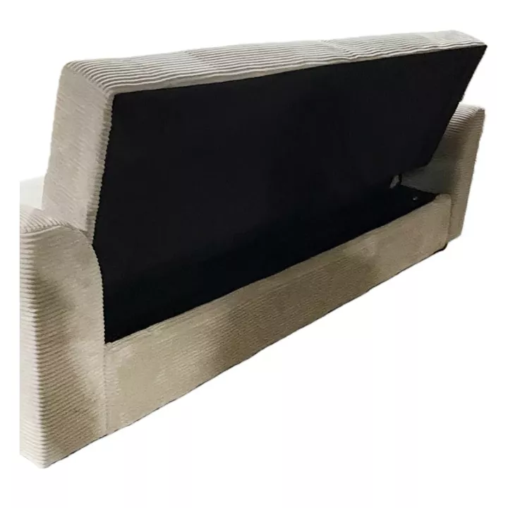 Καναπές Κρεβάτι ArteLibre VALMERO Μπεζ Ύφασμα/Ξύλο 216x85x85cm