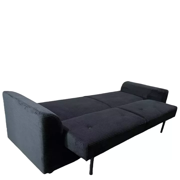 Καναπές Κρεβάτι ArteLibre VALMERO Μαύρο Ύφασμα/Ξύλο 216x85x85cm