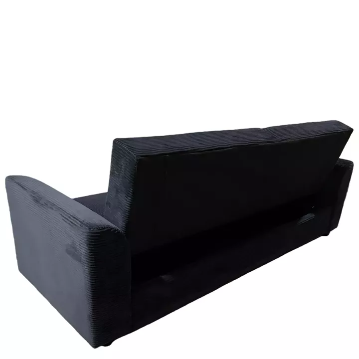 Καναπές Κρεβάτι ArteLibre VALMERO Μαύρο Ύφασμα/Ξύλο 216x85x85cm