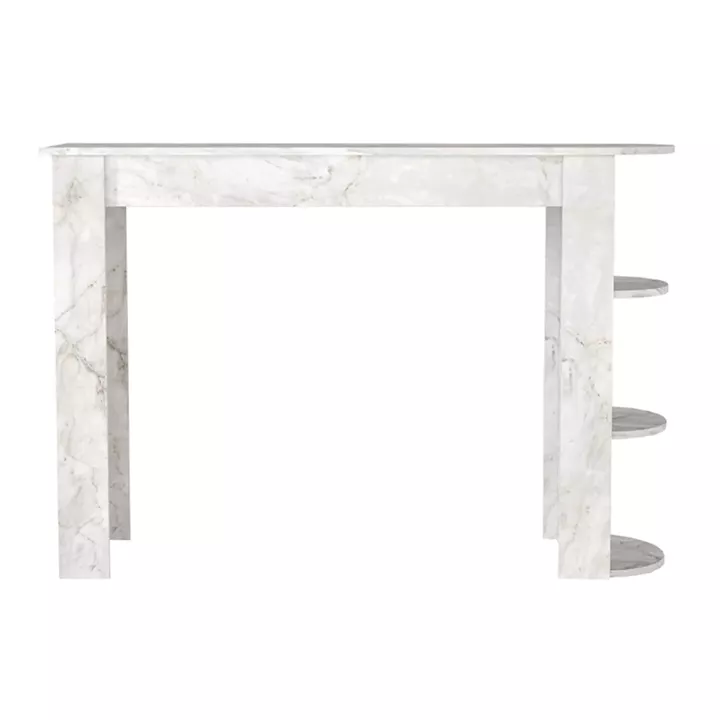 Τραπέζι μπαρ Vigne Megapap χρώμα λευκό εφέ μαρμάρου 150x51,6x101,8εκ.