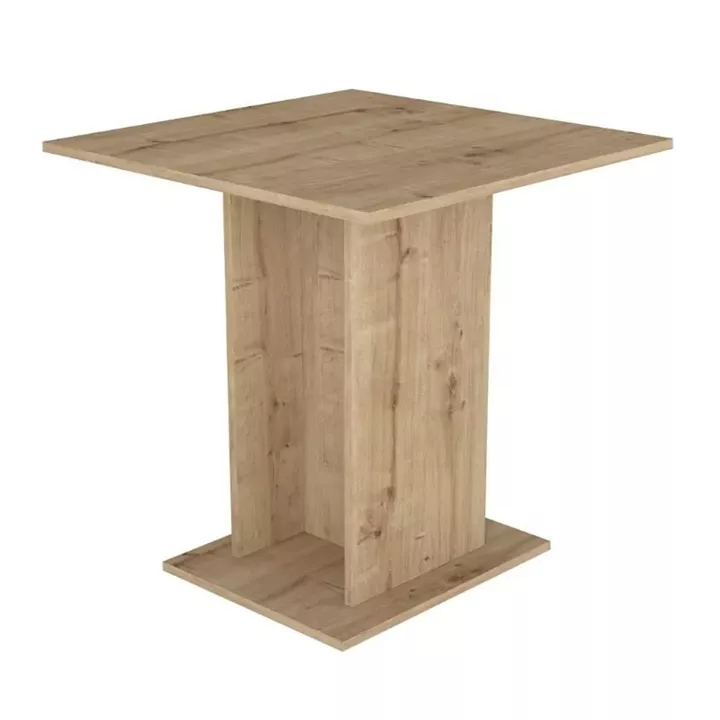 Σετ τραπεζαρία 5τμχ Allos - Viva Megapap χρώμα sapphire oak - φυστικί 75x75x77εκ.