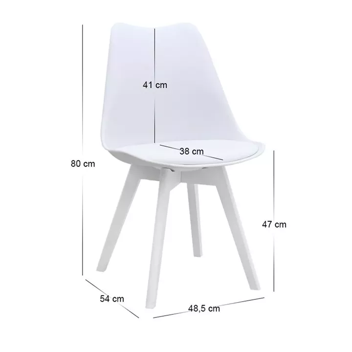 Σετ τραπεζαρία 5τμχ Allos - Viva Megapap χρώμα sapphire oak - λευκό 75x75x77εκ.