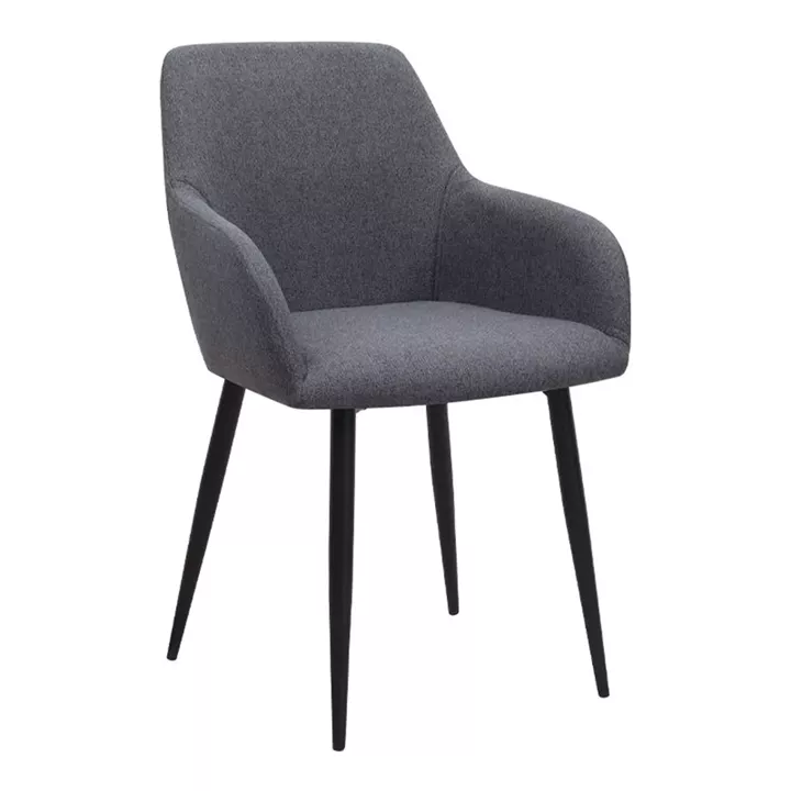 Σετ τραπεζαρία 5τμχ Allos - Monica Megapap χρώμα sapphire oak - γκρι 75x75x77εκ.