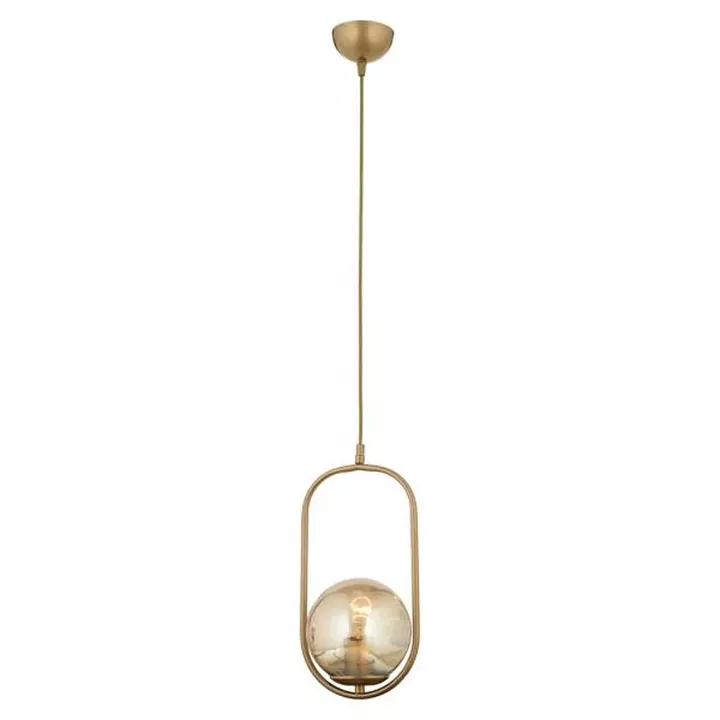 Φωτιστικό Κρεμαστό ArteLibre LORN Αντικέ/Μελί Μέταλλο/Γυαλί 17x105cm