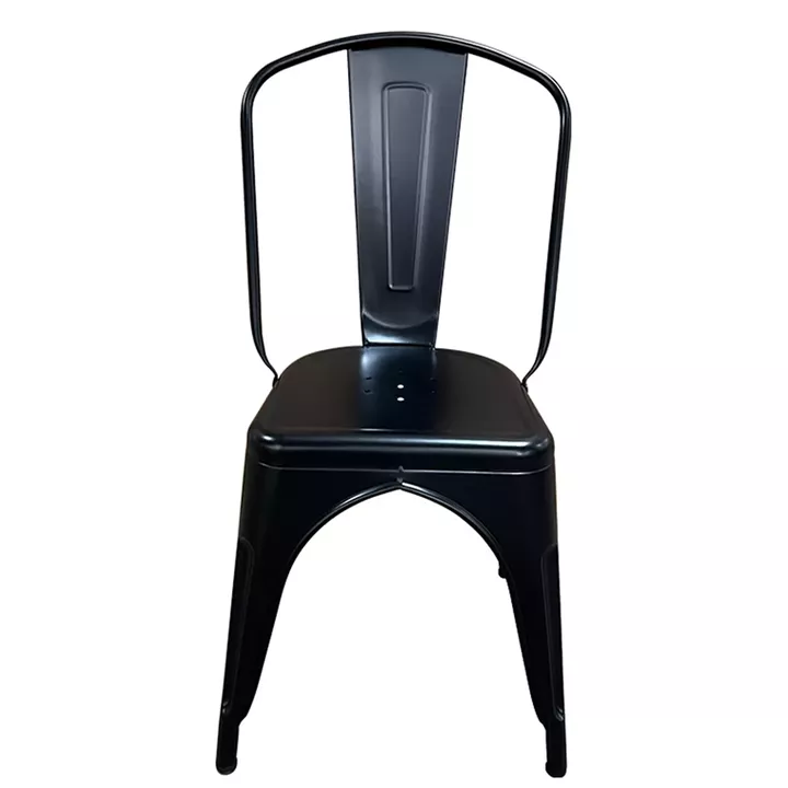 Καρέκλα ArteLibre Βιομηχανικού Τύπου Vintage TOLIKO Μαύρο Ματ Μέταλλο 44x49x84cm