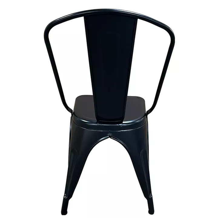 Καρέκλα ArteLibre Βιομηχανικού Τύπου Vintage TOLIKO Μαύρο Ματ Μέταλλο 44x49x84cm