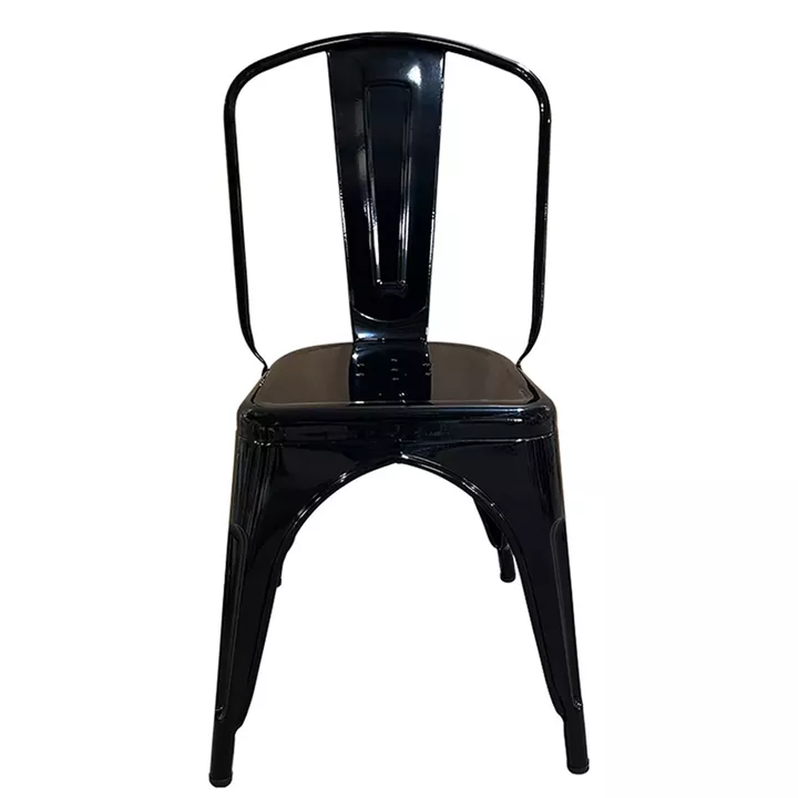 Καρέκλα ArteLibre Βιομηχανικού Τύπου Vintage TOLIKO Μαύρο Μέταλλο 44x49x84cm