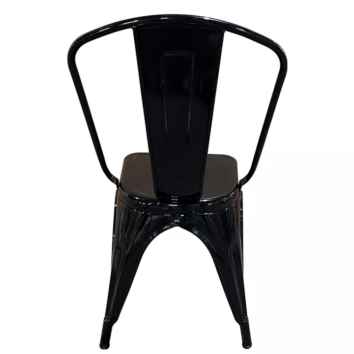 Καρέκλα ArteLibre Βιομηχανικού Τύπου Vintage TOLIKO Μαύρο Μέταλλο 44x49x84cm