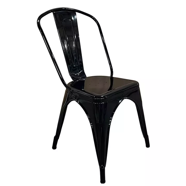 Καρέκλα ArteLibre Βιομηχανικού Τύπου Vintage TOLIKO Μαύρο Μέταλλο 44x49x84cm