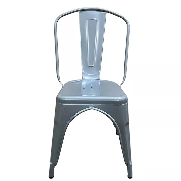 Καρέκλα ArteLibre Βιομηχανικού Τύπου Vintage TOLIKO Γκρι Μέταλλο 44x49x84cm