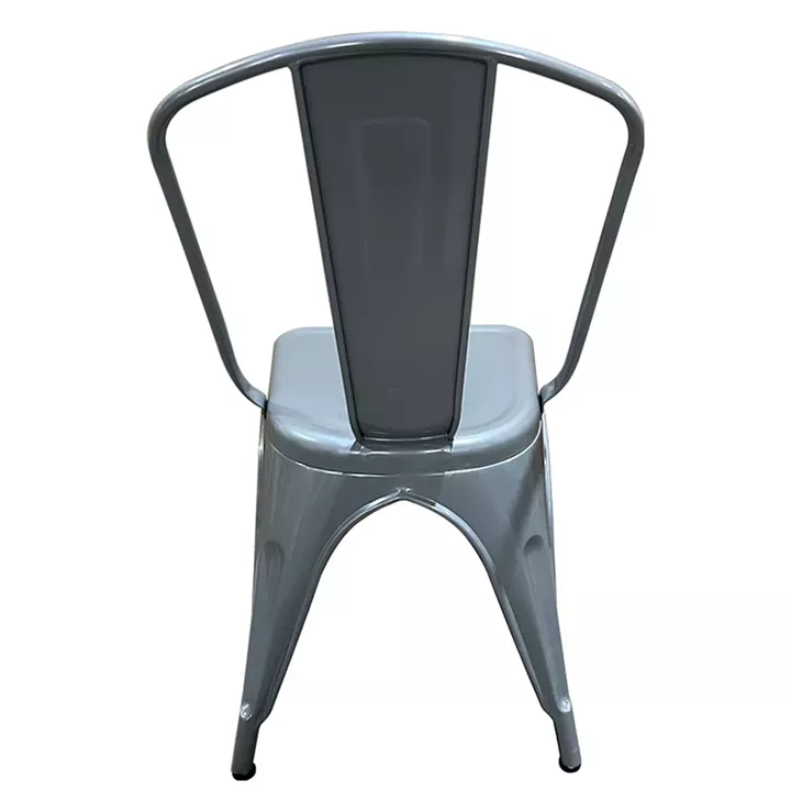 Καρέκλα ArteLibre Βιομηχανικού Τύπου Vintage TOLIKO Γκρι Μέταλλο 44x49x84cm