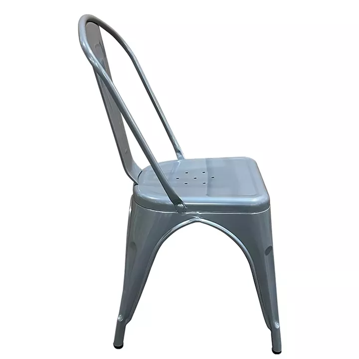 Καρέκλα ArteLibre Βιομηχανικού Τύπου Vintage TOLIKO Γκρι Μέταλλο 44x49x84cm