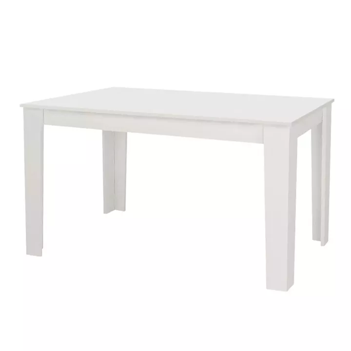 Σετ τραπεζαρία 5τμχ Darlen - Iris Megapap χρώμα λευκό - γκρι 125x72x74εκ.