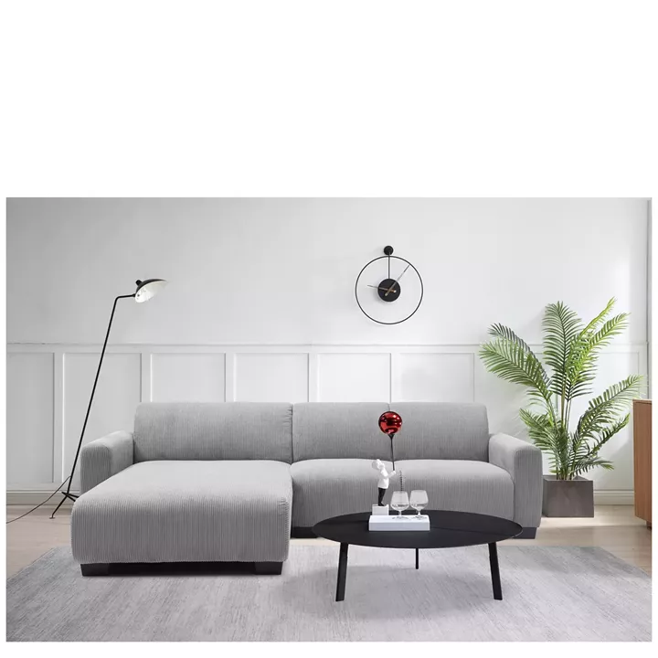 Καναπές Γωνιακός Αναστρέψιμος ArteLibre TRIANA Γκρι Ύφασμα 287x161x71cm