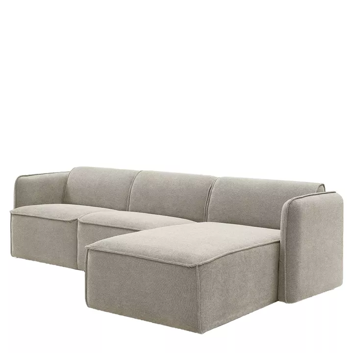 Καναπές Γωνιακός Αναστρέψιμος ArteLibre MAFFEI Μπεζ Ύφασμα 268x163x76cm