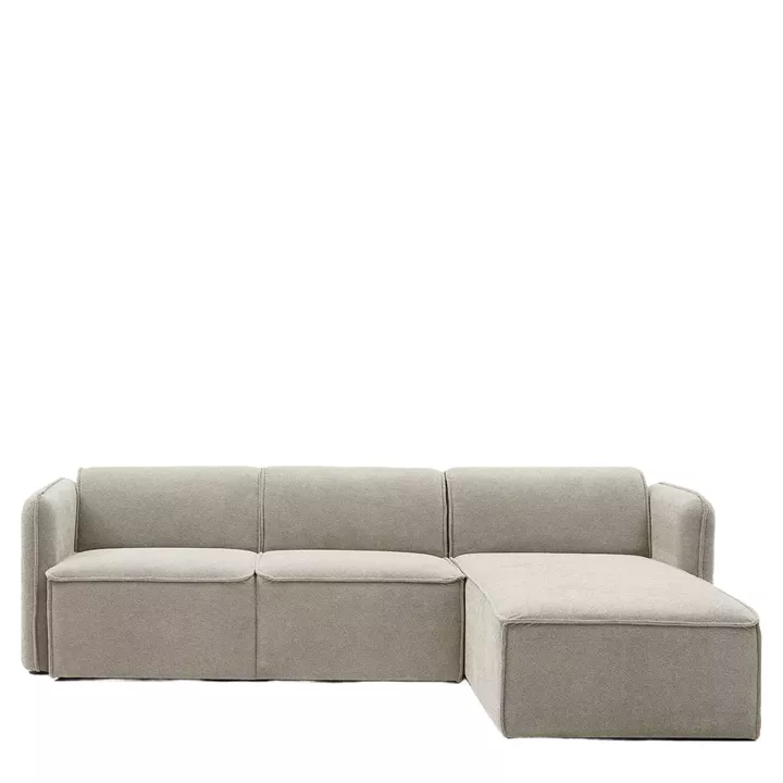 Καναπές Γωνιακός Αναστρέψιμος ArteLibre MAFFEI Μπεζ Ύφασμα 268x163x76cm