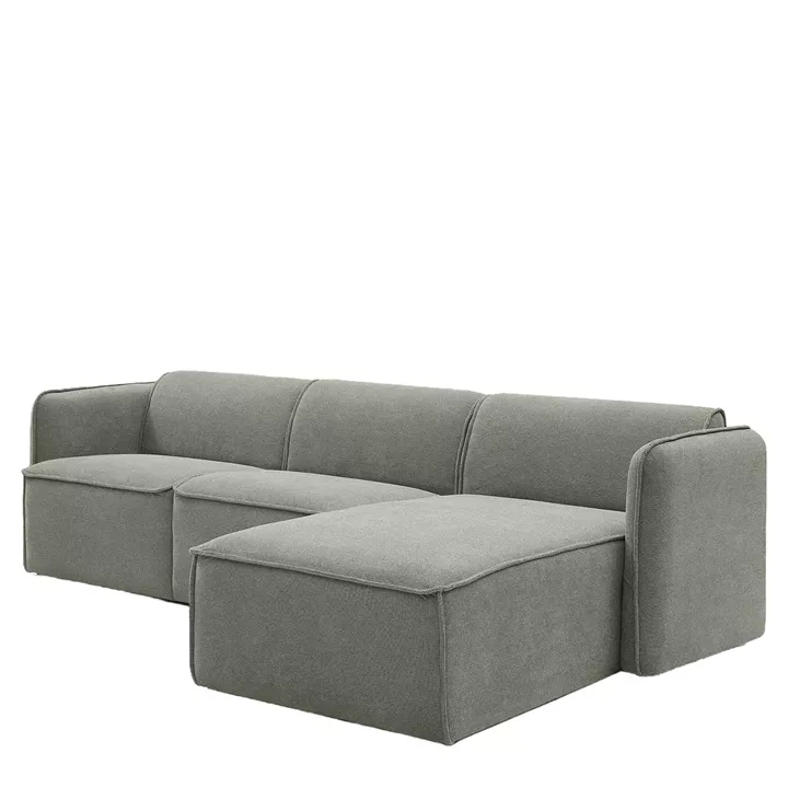 Καναπές Γωνιακός Αναστρέψιμος ArteLibre MAFFEI Γκρι Ύφασμα 268x163x76cm