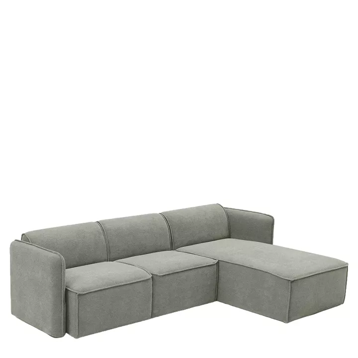 Καναπές Γωνιακός Αναστρέψιμος ArteLibre MAFFEI Γκρι Ύφασμα 268x163x76cm