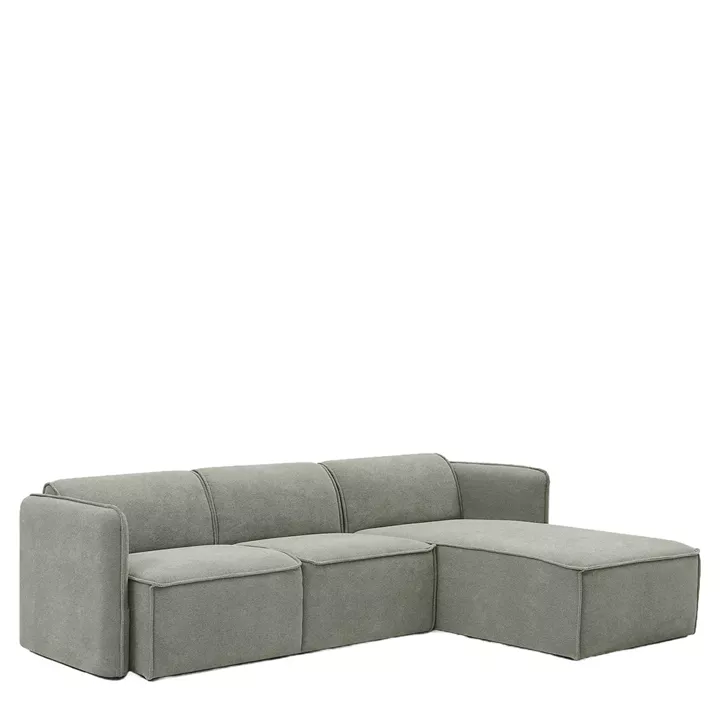 Καναπές Γωνιακός Αναστρέψιμος ArteLibre MAFFEI Γκρι Ύφασμα 268x163x76cm