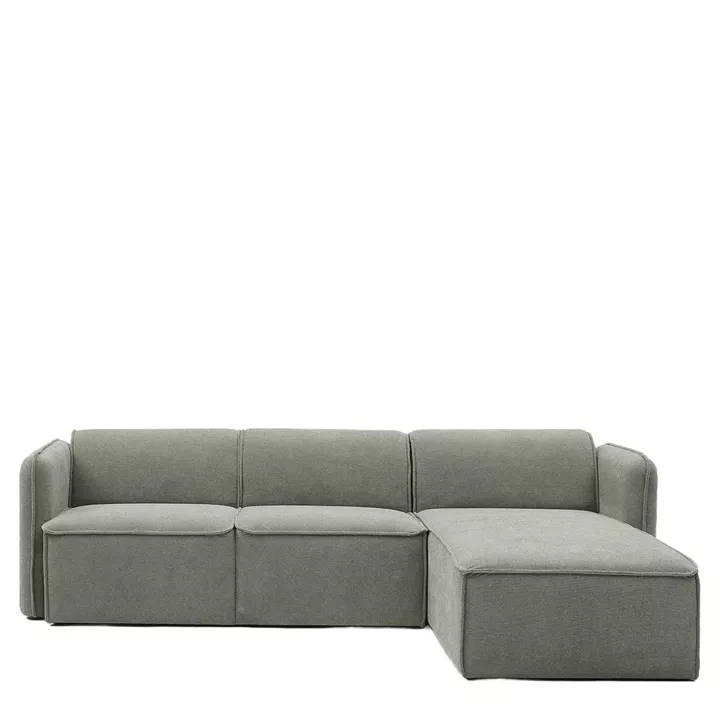 Καναπές Γωνιακός Αναστρέψιμος ArteLibre MAFFEI Γκρι Ύφασμα 268x163x76cm