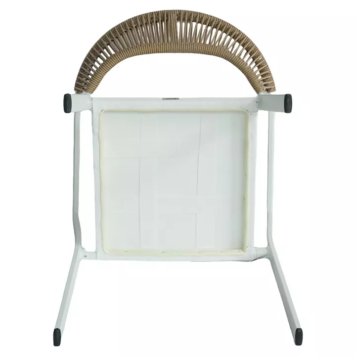 Πολυθρόνα Κήπου ArteLibre FIJI Λευκό/Φυσικό Αλουμίνιο/Rattan 56x60x78cm