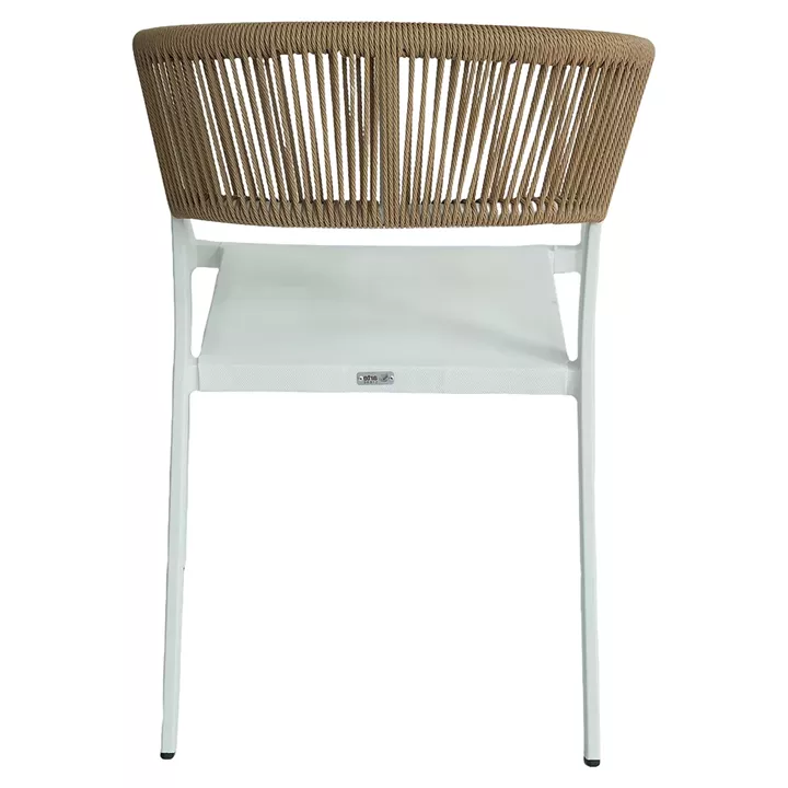 Πολυθρόνα Κήπου ArteLibre FIJI Λευκό/Φυσικό Αλουμίνιο/Rattan 56x60x78cm