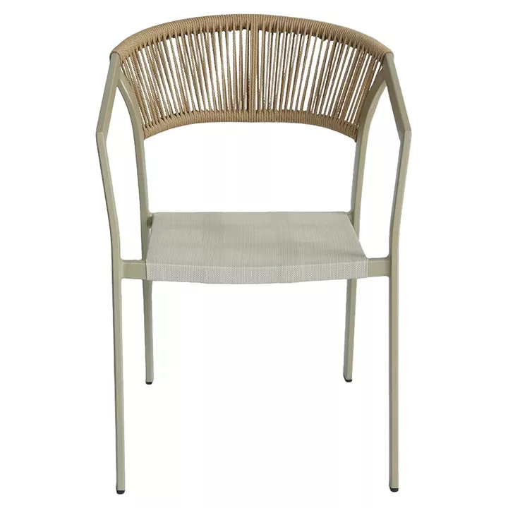 Πολυθρόνα Κήπου ArteLibre FIJI Μπεζ/Φυσικό Αλουμίνιο/Rattan 56x60x78cm