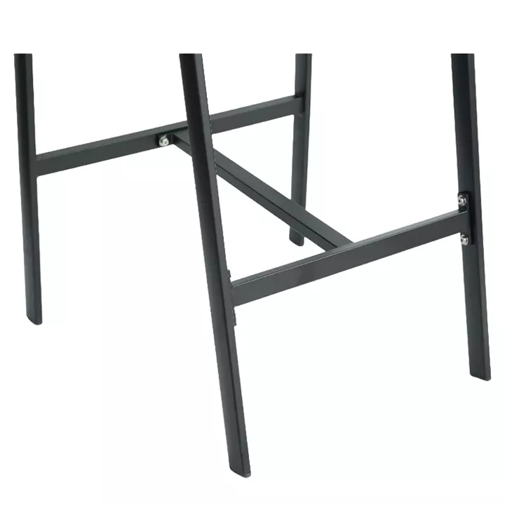 Σκαμπό Bar ArteLibre SANTORINI Μαύρο/Φυσικό Αλουμίνιο/Rattan 55x56x99cm