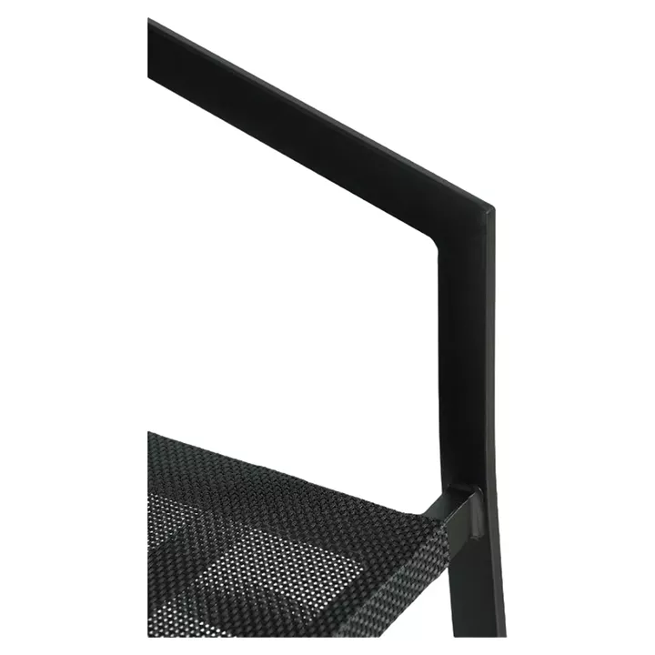 Σκαμπό Bar ArteLibre SANTORINI Μαύρο/Φυσικό Αλουμίνιο/Rattan 55x56x99cm