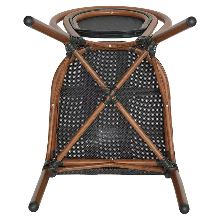 Καρέκλα Κήπου ArteLibre TULUM Καφέ/Ανθρακί Αλουμίνιο/Rattan 44x56x90cm