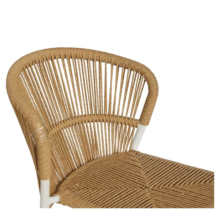 Καρέκλα Κήπου ArteLibre RIVIERA Λευκό/Φυσικό Αλουμίνιο/Rattan 57x61x79cm