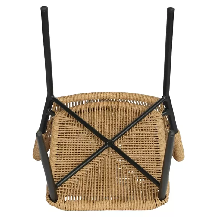 Καρέκλα Κήπου ArteLibre RIVIERA Μαύρο/Φυσικό Αλουμίνιο/Rattan 57x61x79cm
