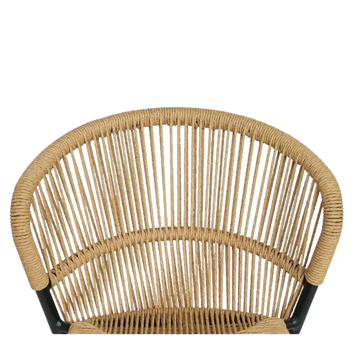 Καρέκλα Κήπου ArteLibre RIVIERA Μαύρο/Φυσικό Αλουμίνιο/Rattan 57x61x79cm