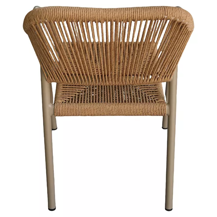 Πολυθρόνα Κήπου ArteLibre MOOREA Μπεζ/Φυσικό Αλουμίνιο/Rattan 58x56x79cm