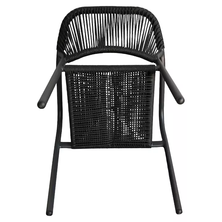 Πολυθρόνα Κήπου ArteLibre MOOREA Ανθρακί Αλουμίνιο/Rattan 58x56x79cm
