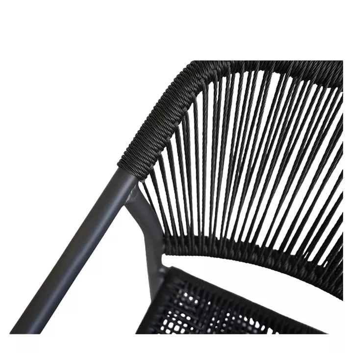 Πολυθρόνα Κήπου ArteLibre MOOREA Ανθρακί Αλουμίνιο/Rattan 58x56x79cm